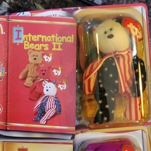TY Teenie Beanie Babies Int. Bears LOT of 3 NIP SPANGLE, OSITO, GERMANIA